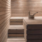 Sauna with timber, heat treated wood for sauna humidity and temperature