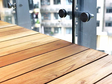 balcony wood deck wood floor
