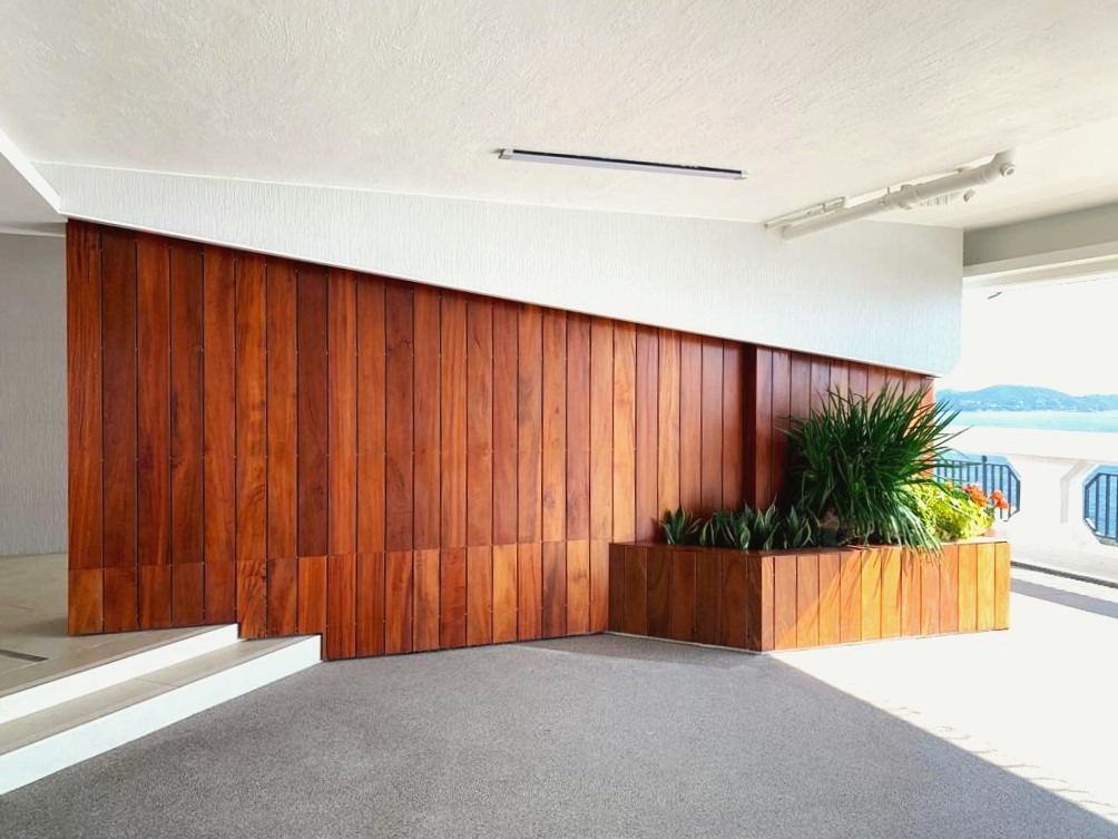 tigerwood, cladding, wood planter, HKU, University