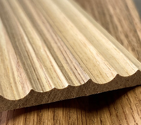 Solid wood fluted panel