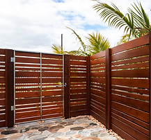 solid wood fencing in natural colour