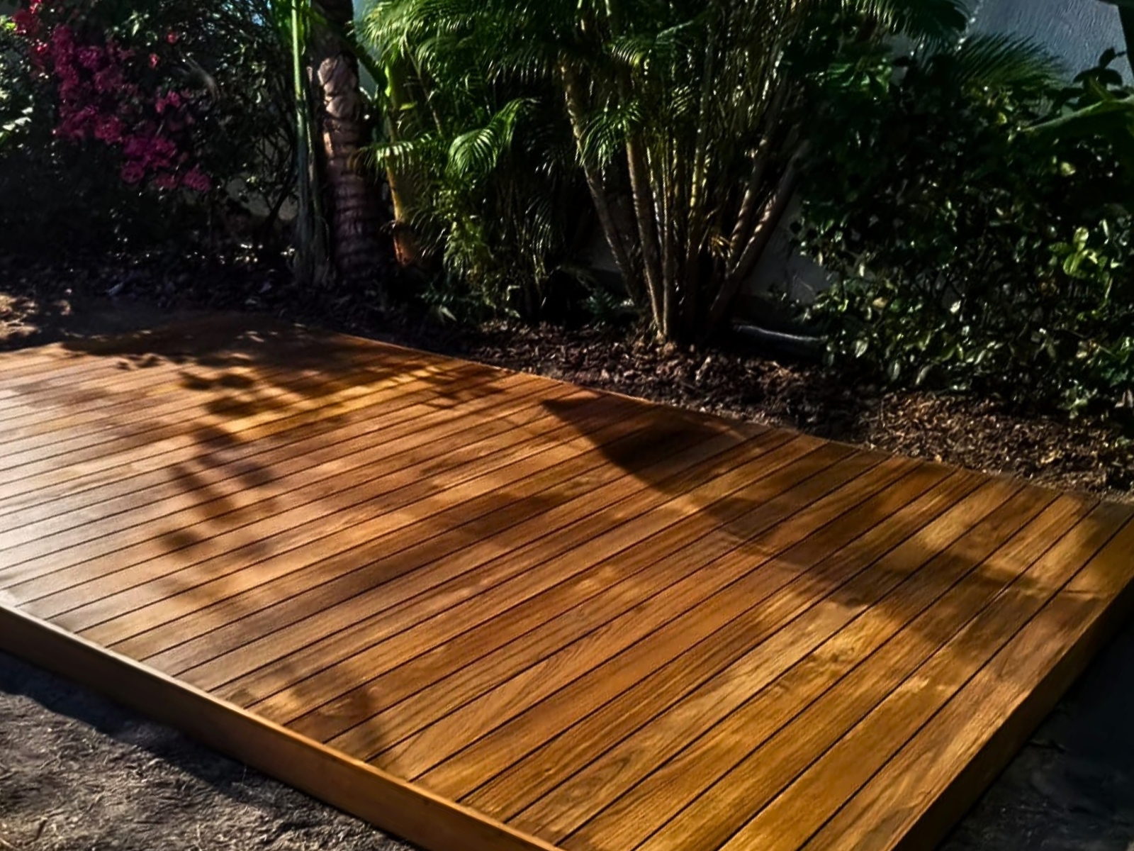 Garden wood deck