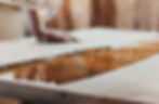 Handcrafted wood furniture with expoxy