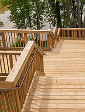 wood handrail, solid wood custom shape