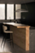 Wood slab bar table