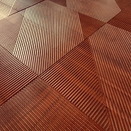 Geometric wooden wall panel