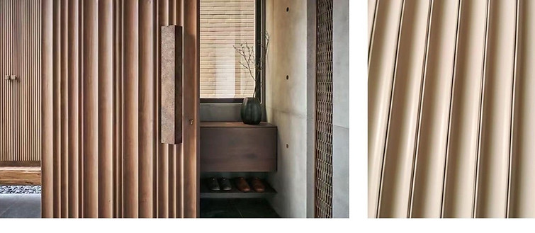 Wooden fluted panel