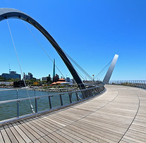 Marine dock with wood deck