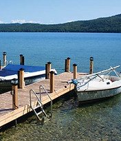 wood dock pole