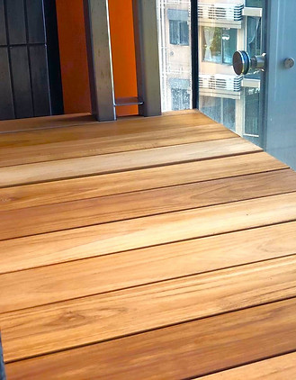 balcony with wood deck