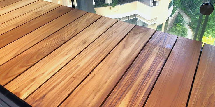 balcony wood deck wood floor