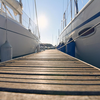 wood deck at dock