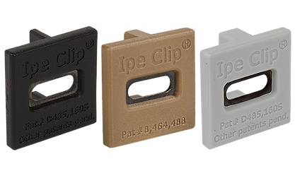 Ipe clip fasteners for decking