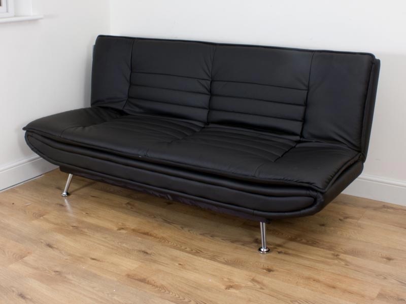 black leather sofa bed cheap